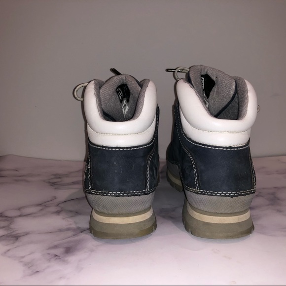 Timberland Euro Dub Navy Gray Nubuck Boots - Picture 3 of 5